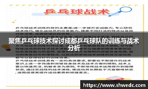 聚焦乒乓球技术探讨成都乒乓球队的训练与战术分析